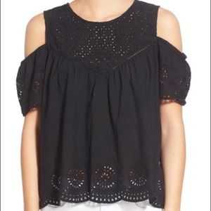 Ripcurl Havana Black Eyelet Cold Shoulder Sz XL